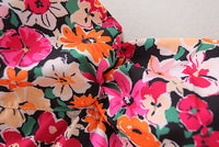 Load image into Gallery viewer, 2020 New women holiday wind floral printing slim mini dress femme off shoulder puff sleeve vestidos back elastic dresses DS3504
