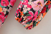 Load image into Gallery viewer, 2020 New women holiday wind floral printing slim mini dress femme off shoulder puff sleeve vestidos back elastic dresses DS3504
