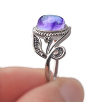 Load image into Gallery viewer, Amethyst Taiyin Ring Dos
