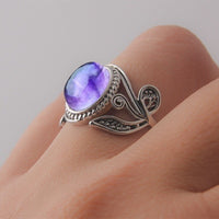 Load image into Gallery viewer, Amethyst Taiyin Ring Dos
