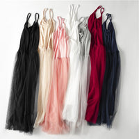 Load image into Gallery viewer, Women Summer spaghetti Strap Dresses sleeveless Voile Elegant Slim Puffy Party Dress Red Women Tulle Dress J15