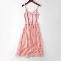 Load image into Gallery viewer, Women Summer spaghetti Strap Dresses sleeveless Voile Elegant Slim Puffy Party Dress Red Women Tulle Dress J15