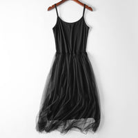 Load image into Gallery viewer, Women Summer spaghetti Strap Dresses sleeveless Voile Elegant Slim Puffy Party Dress Red Women Tulle Dress J15