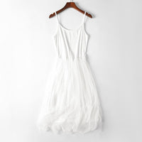 Load image into Gallery viewer, Women Summer spaghetti Strap Dresses sleeveless Voile Elegant Slim Puffy Party Dress Red Women Tulle Dress J15