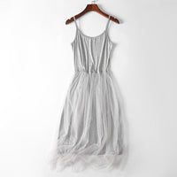 Load image into Gallery viewer, Women Summer spaghetti Strap Dresses sleeveless Voile Elegant Slim Puffy Party Dress Red Women Tulle Dress J15