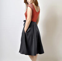 Load image into Gallery viewer, Black Midi Skirt
